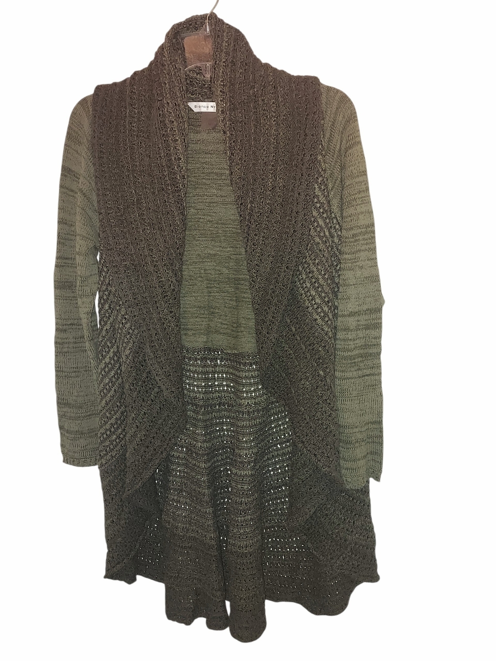 Subtle Green Knit Long-Sleeve Sweater, Size Medium - Picture 2 of 5